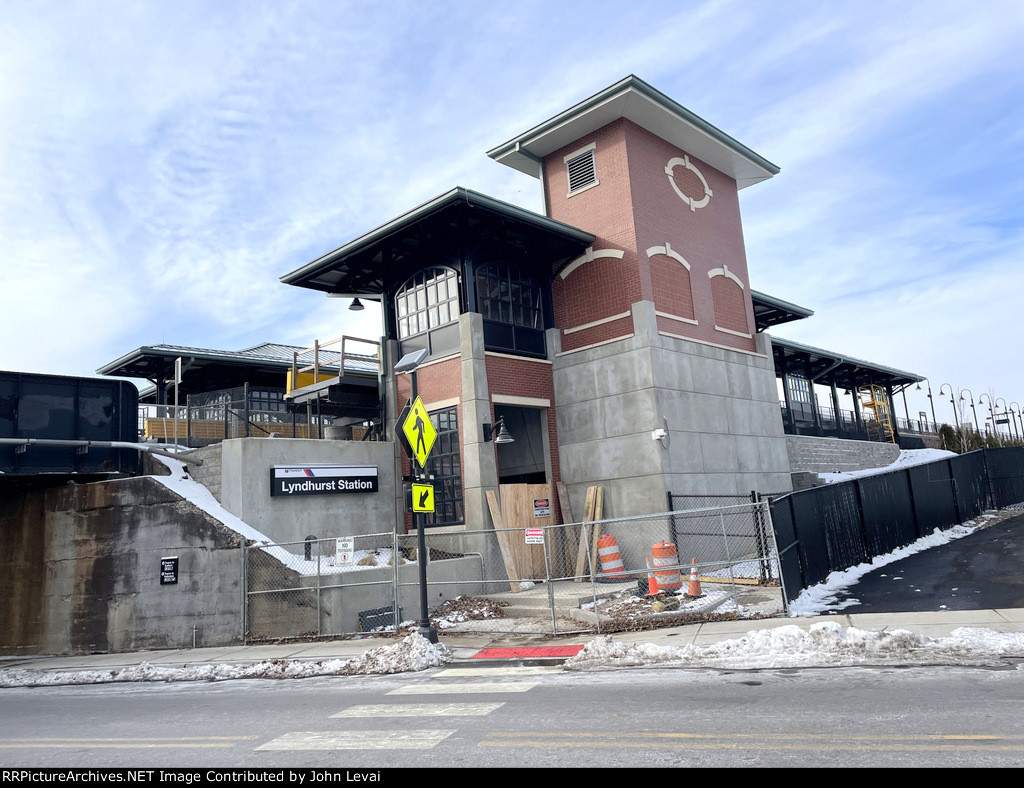 Showing the brand new Lyndhurst Station being almost completed